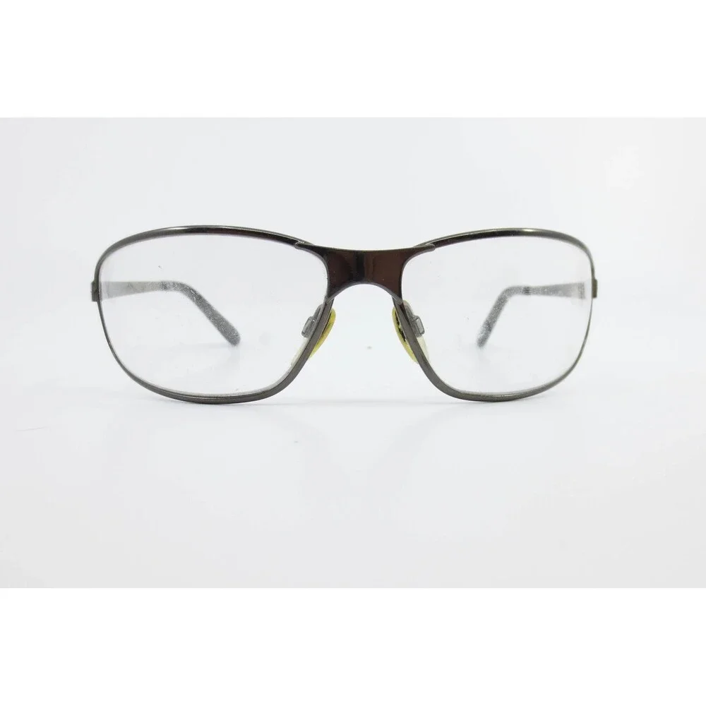 Uvex Tomcat Gunmetal Metal Frame Safety Glasses Z87+ Clear Demo Lenses 35543